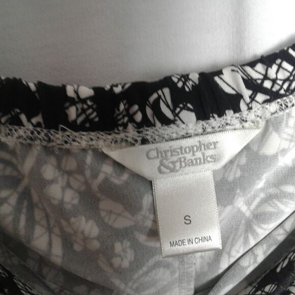 Christopher & Banks Womans Black And White Skirt Small - Picture 4 of 4